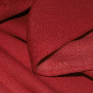 Tessuto Felpa Cotone Rosso Scuro - (Tessuti Felpa Cotone (Rovescio Garzato) )