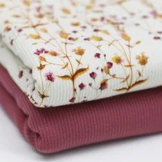 Rippstrick Jersey Stoff - Mohnblume