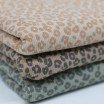 Tessuto Jersey Di Cotone Costine Stampato - Leopardato Verde Polveroso - (Jersey Tessuti)