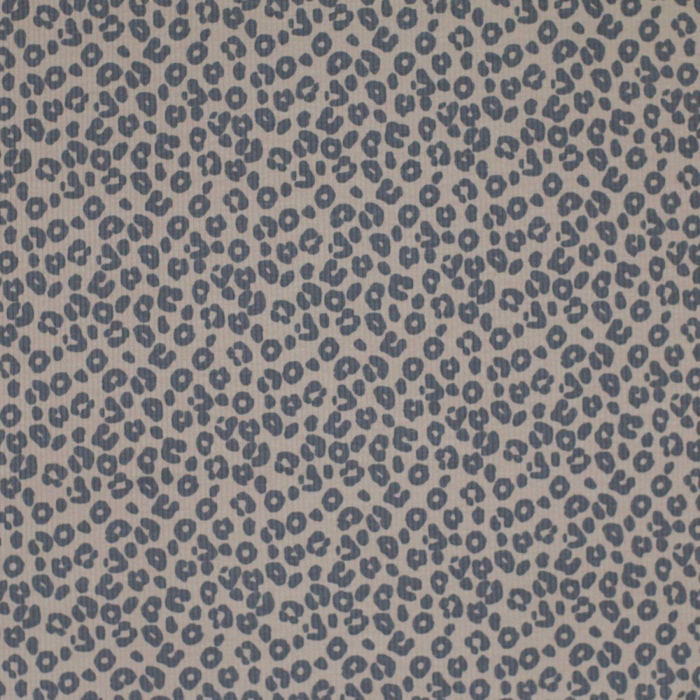 Rib Jersey Strikstof Muster - Leopardtryk Mørk Beige