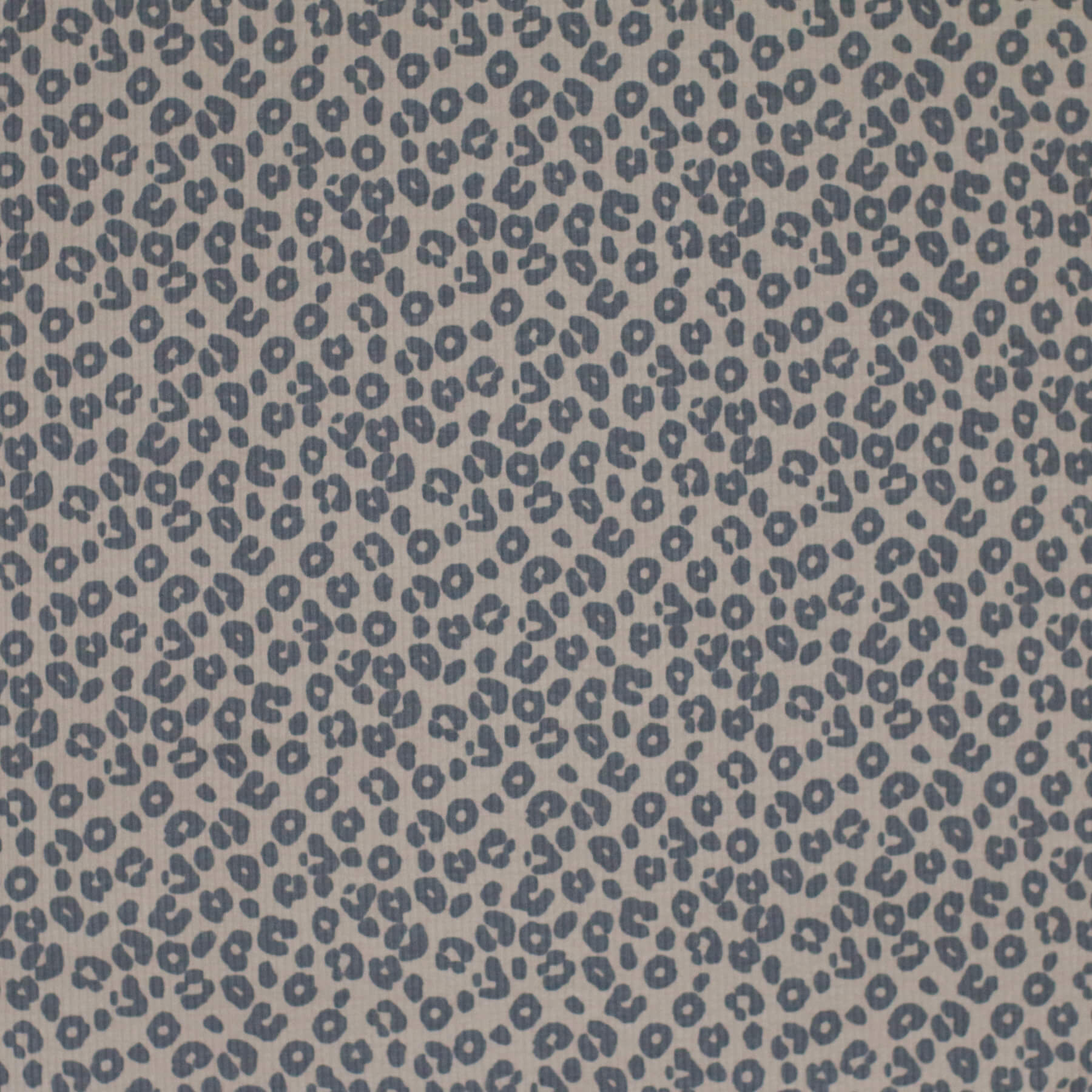 Rib Jersey Stof Bedrukt - Luipaardprint Donker Beige