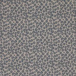 Rib Jersey Strikstof Muster - Leopardtryk Mørk Beige