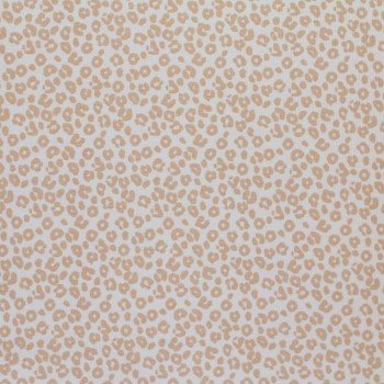 Rib Jersey Stof Bedrukt - Luipaardprint Licht Beige