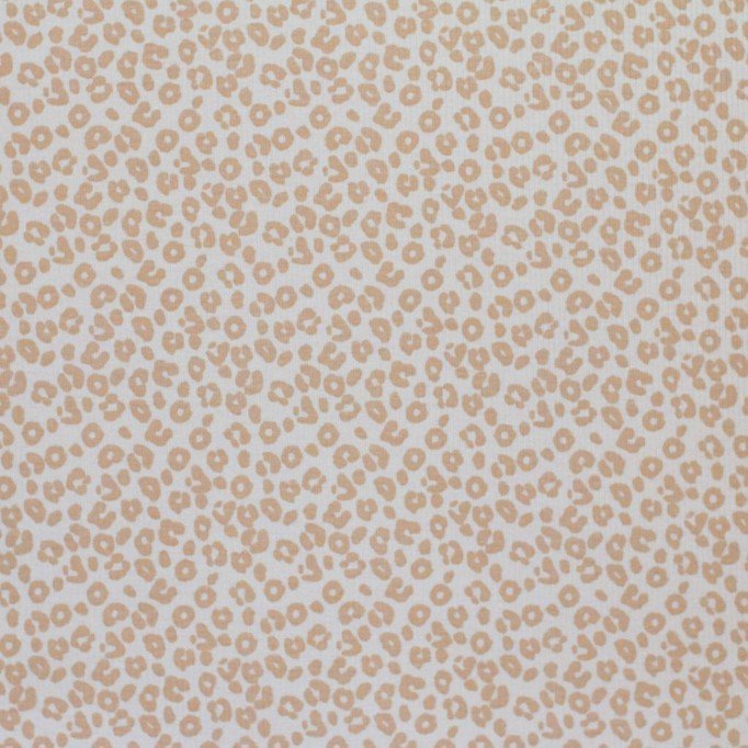 Rib Jersey Stof Bedrukt - Luipaardprint Licht Beige - (Jersey Stoffen)