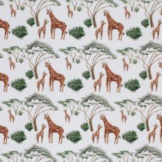 Rib Jersey Stof - Giraffen
