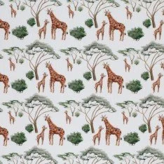 Rippstrick Jersey Stoff - Giraffen
