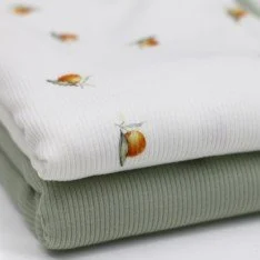 Rippstrick Jersey Stoff - Mandarinen