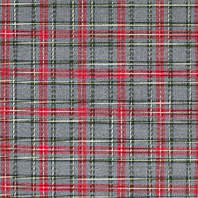 Schotse Ruit Stof Stretch Klein Grijs Melange - (Schotse Ruiten Stoffen)