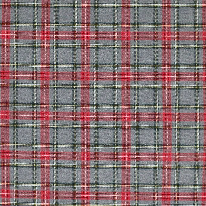 Schotse Ruit Stof Stretch Klein Grijs Melange - (Schotse Ruiten Stoffen)