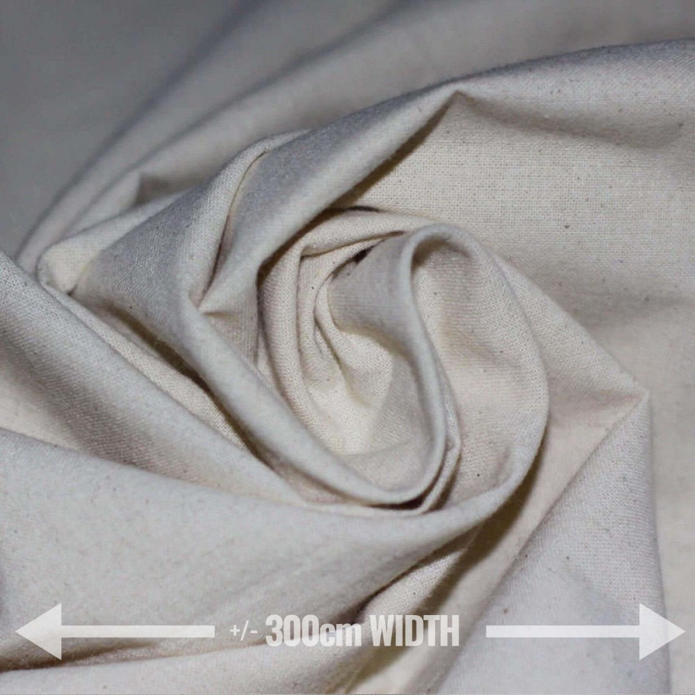 Unbleached Plain Cotton Fabric 300 CM Width Unbleached Plain Cotton Fabric 300 CM Width