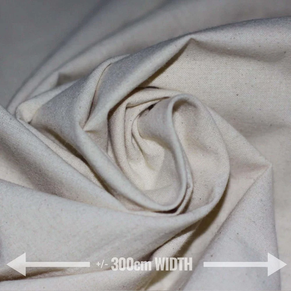 Unbleached Plain Cotton Fabric 300 CM Width