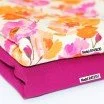 Tessuto Jersey Di Bambù Digitale - Fiore Arancione Fucsia Tessuto Jersey Di Bambù Digitale - Fiore Arancione Fucsia - (Tessuto Jersey Stampato)