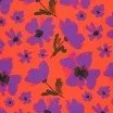 Bambus Jerseystoff Digital Muster - Aquarell Mohn Orange Lila Bambus Jerseystoff Digital Muster - Aquarell Mohn Orange Lila - (Jerseystoff Gemustert)