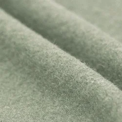 Tessuto Loden Follato Di Lana Verde Polveroso Tessuto Loden Follato Di Lana Verde Polveroso
