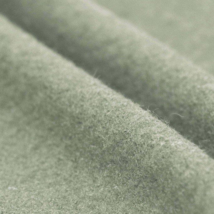 Walkloden Stof Dusty Groen - (Gekookte Wol Stoffen)