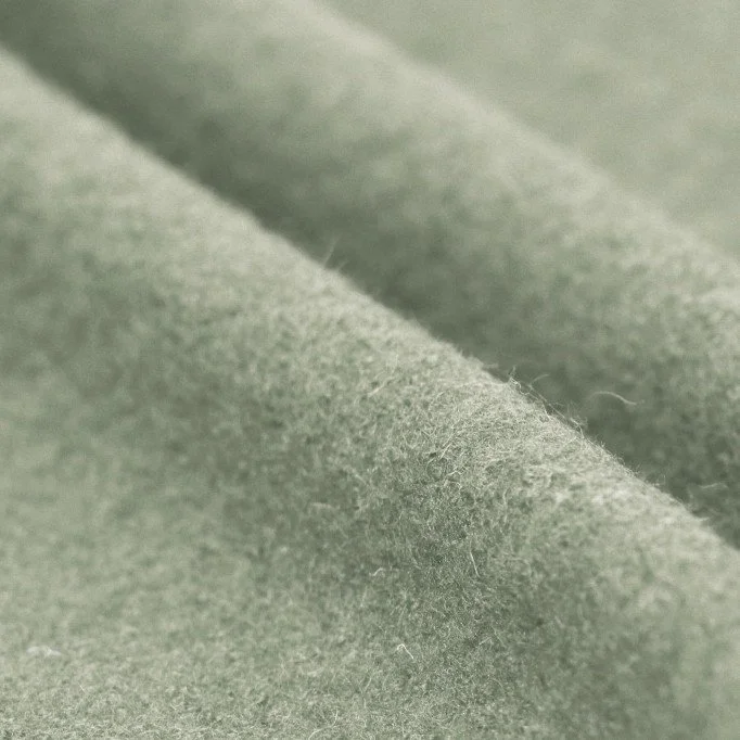 Fulled Loden Wool Fabric Dusty Green - (Boiled Wool Fabric)