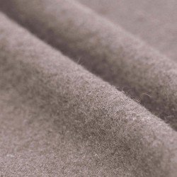 Tessuto Loden Follato Di Lana Taupe
