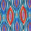 Tissu Jersey Bambou Impression Numérique - Motif Ethnique Rouge Cobalt