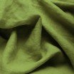Tissu De Lin Fin (Stone Washed) Vert Mousse - (Tissus Deco)