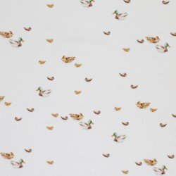 Rib Knit Jersey Fabric - Ducks