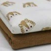 Tissu Maille Tricot Côtelé - Croquis Lions Écru Tissu Maille Tricot Côtelé - Croquis Lions Écru - (Tissus Jersey)