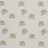Rib Knit Jersey Fabric - Sketch Lions Beige