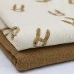 Tessuto Jersey Di Cotone Costine - Schizzi Conigli Beige Tessuto Jersey Di Cotone Costine - Schizzi Conigli Beige - (Jersey Tessuti)