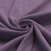 Tessuto Jersey Di Cotone Costine Viola Polveroso