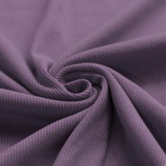 Rib Knit Jersey Fabric Dusty Purple