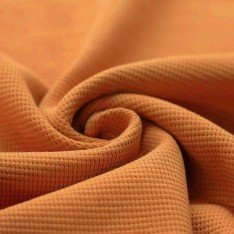 Waffle Knit Jersey Fabric Dusty Orange
