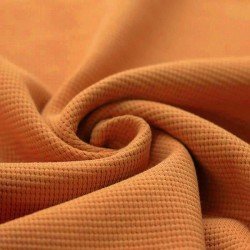 Waffle Knit Jersey Fabric Dusty Orange