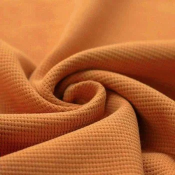 Tessuto Jersey Di Waffle Piqué Arancione Polveroso Tessuto Jersey Di Waffle Piqué Arancione Polveroso