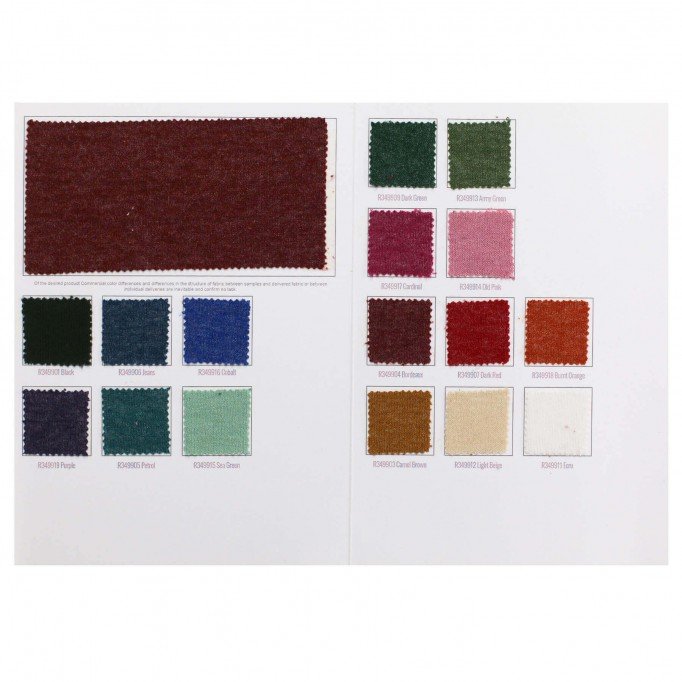 Angora Jersey Stof Kleurenkaart - (Modestoffen)