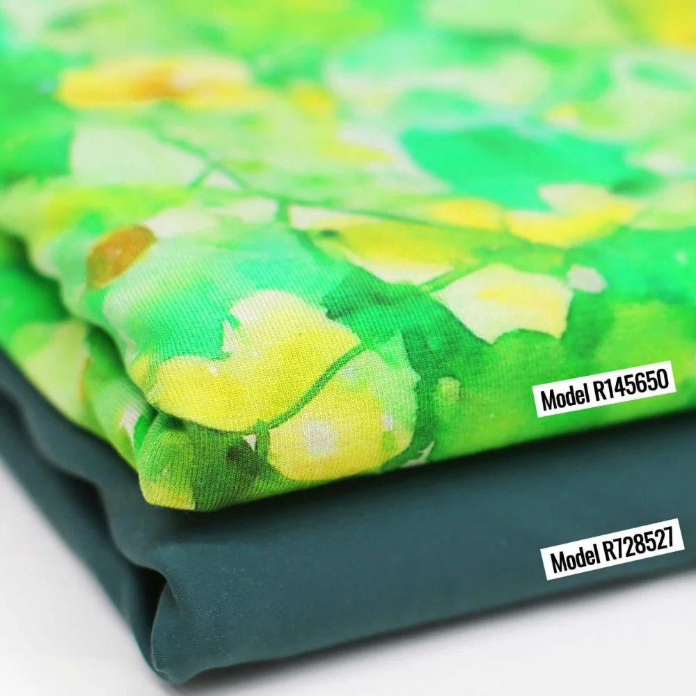 Digitale Print Bamboe Jersey - Groene Abstracte Plant Digitale Print Bamboe Jersey - Groene Abstracte Plant
