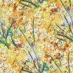 Bambusjersey Digital Mønstre - Gule Forårsblomster - (Jerseystoffer Print)