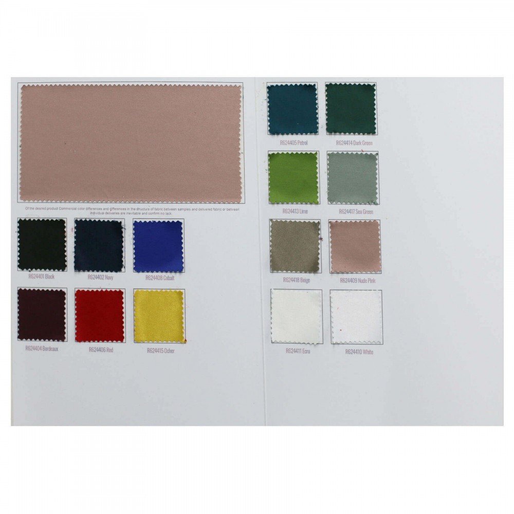 Cotton Satin Stretch Fabric Sample Card Cotton Satin Stretch Fabric Sample Card