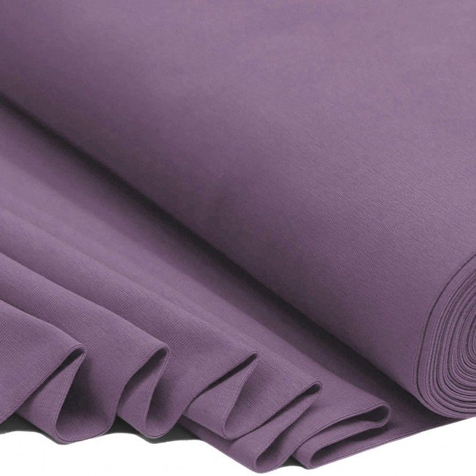 Bordo Maglia Cotone Viola Polveroso - (Bordo Maglia In Cotone)
