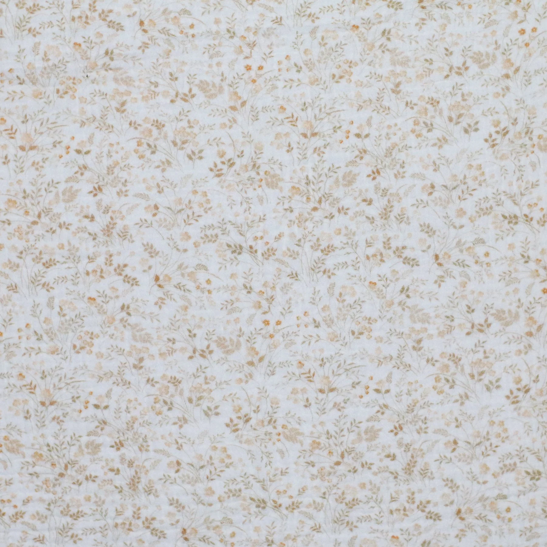 Hydrofiel Stof Digitale Print - Beige Wilde Bloem