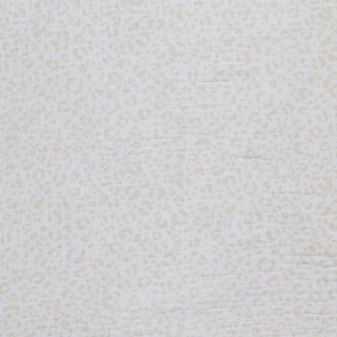 Baumwoll Musselin Stoff Digital - Blush Leopard Beige - (Kinder Stoffe)