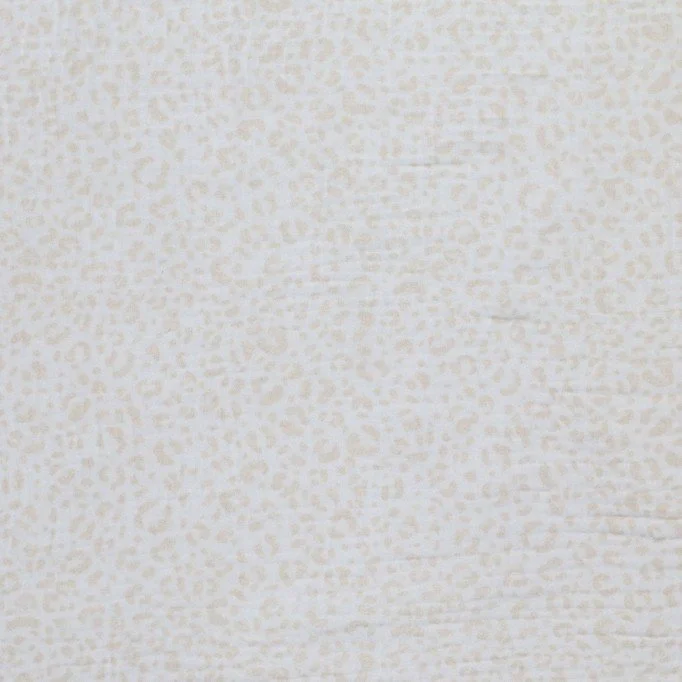 Tissu Double Gaze Impression Numérique - Blush Léopard Beige - (Tissu Enfant)