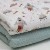 Tissu Double Gaze Impression Numérique - Fusée Spatiale - (Tissu Enfant)