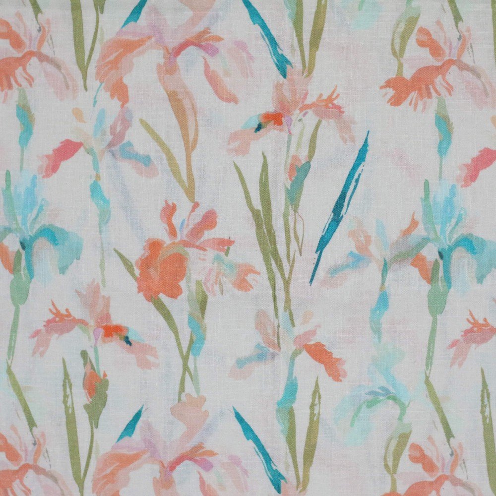 Fine Linen Fabric Digital Print - Soft Blooming Fine Linen Fabric Digital Print - Soft Blooming