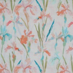 Fine Linen Fabric Digital Print - Soft Blooming Fine Linen Fabric Digital Print - Soft Blooming