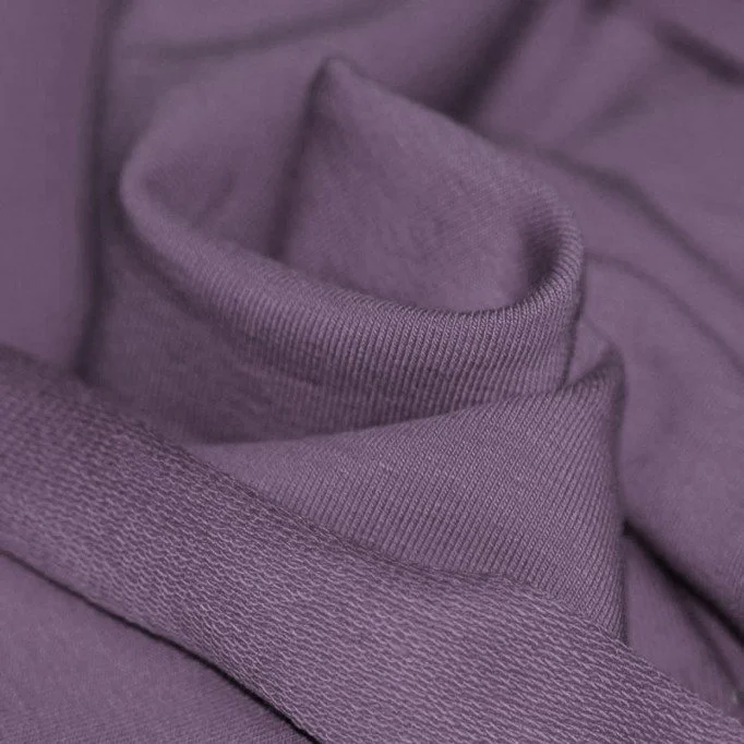 Tessuto French Terry Viola Polveroso - (Tessuti Felpa Sweat)