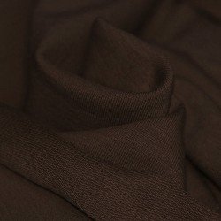 Tissu French Terry Brun Chocolat