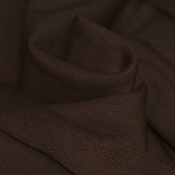 French Terry Stoff Schokobraun