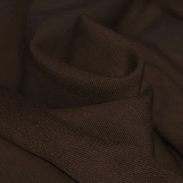 French Terry Fabric Chocolate Brown - (Sweat Fabric)