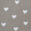 Herz Teddystoff Dunkel Beige  - (Teddystoffe)