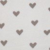 Hearts Teddy Fabric Natural - (Curly Teddy Fabric)