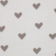 Herz Teddystoff Naturel